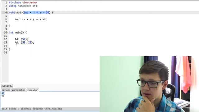 Default Arguments (C++) смотреть онлайн