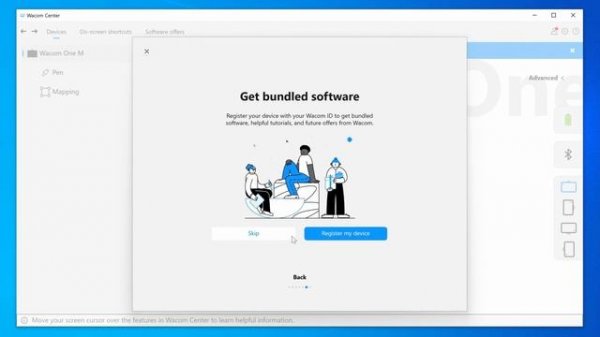 Download driver & register on PC (Wacom One pen tablet)