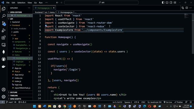 Global State: Homepage Form Component - API Front End Project. смотреть онлайн