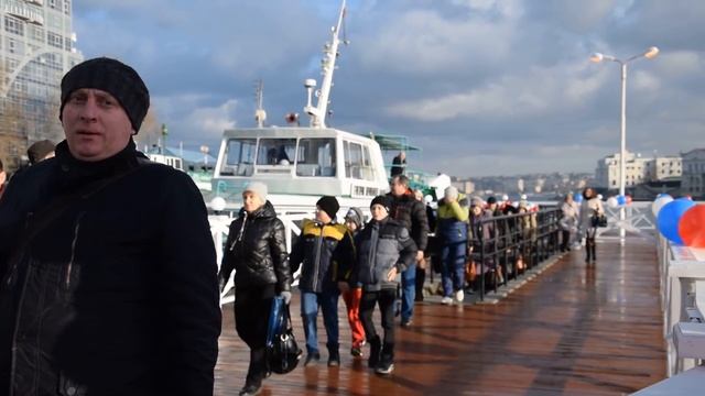 Севастополь, 28.12.16 - открытие паромного причала 155 в Артбухте смотреть онлайн
