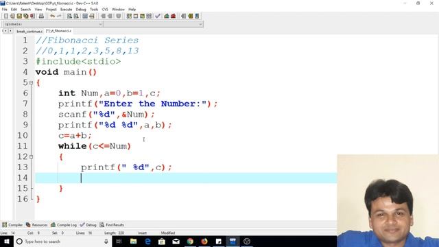 C Program #4: Generate Fibonacci Series смотреть онлайн