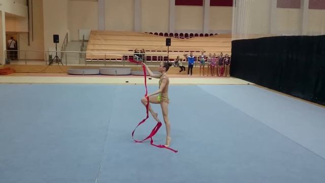 Художественная гимнастика. Шемет Елизавета, 2003, Одинцово. Лента. Соревнования в МГИМО, 04.02.2017