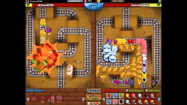 TOWER BATTLES TEAMS! - #1: Ninja Monkey + Glue Gunner Vs. Boomerang Thrower + Ice Tower смотреть онлайн