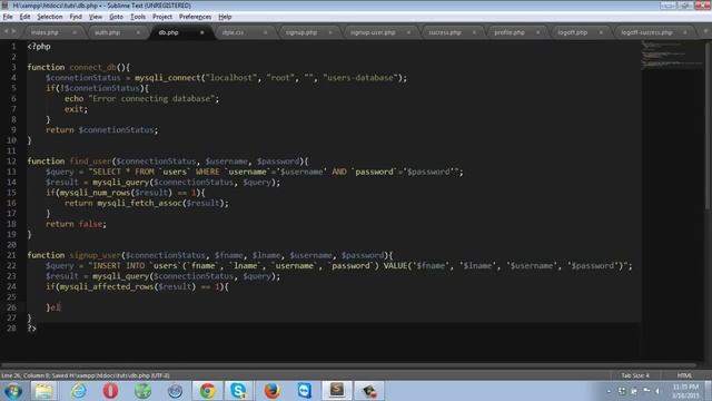 PHP & MySQL Signup Login Example Part 6/9 смотреть онлайн