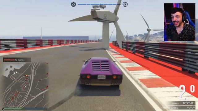 GTA 5 - CARRERAS DE +30 PERSONAS *EPICO* - Nexxuz-