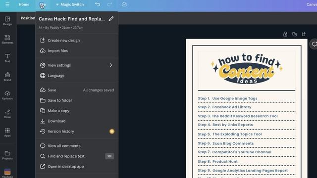 Canva Hacks: Find and Replace Text IN SECONDS смотреть онлайн