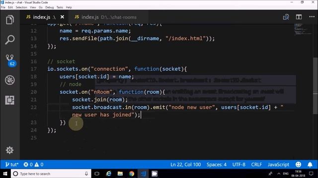 Real Time Chat Room Application With Socket.io and Node js смотреть онлайн