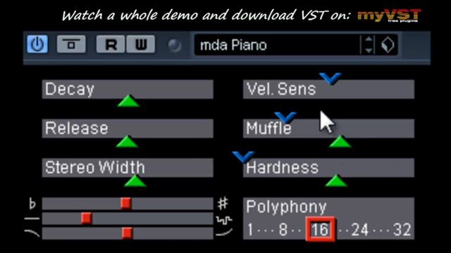 mda Piano - Free VST - myVST Demo смотреть онлайн