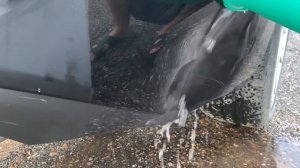 Удаление вмятины на бампере без покраски, кипятком