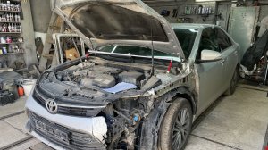 Ремонт Toyota Camry на стапеле
