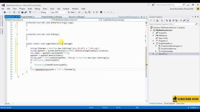 C# : Creating and Installing Windows Service [Use of InstallUtil.exe] смотреть онлайн