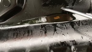 Подготовка к замене поддона двигателя CDAB, смываю краску смывкой "краски нет!"