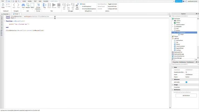 How to make a button in Roblox Studio with ClickDetector смотреть онлайн