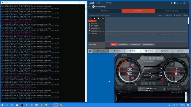Ethereum Mining RTX 2070 vs RX 5700 XT Clamore 15.0 смотреть онлайн