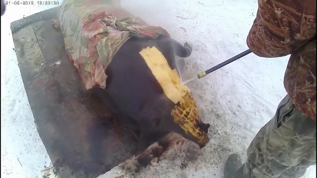 обработка поросенка керхером в минус 27 градусов Маленький смотреть онлайн