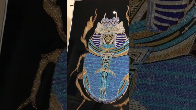 Картина Жук скарабей со стразами Swarovski ювелирное декоративное панно на стену. декорирование сте смотреть онлайн