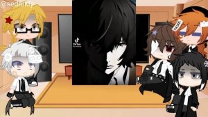 BSD react to Dazai/БСД реагирует на Дазая 1/? Eng/Rus