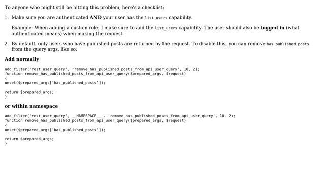 Wordpress: WP REST API only returning partial list of users (3 Solutions!!) смотреть онлайн