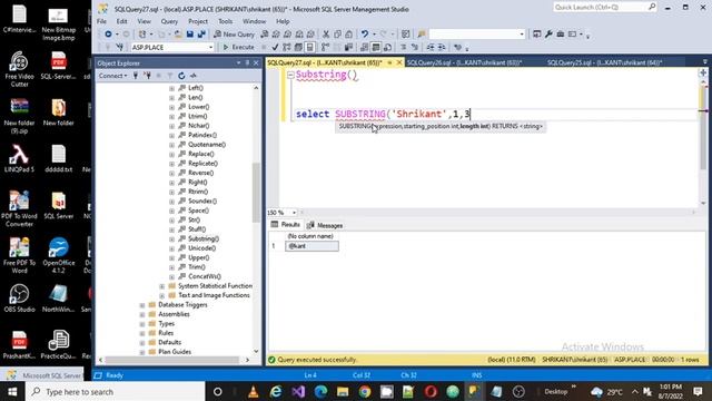 Substring() Function in SQL Server||SQLSERVER||SQLISEASY #sqlserver #substring #sql смотреть онлайн