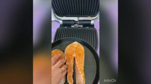 Готовим стейк лосося на электрогриле #Tefal OptiGrill Elite