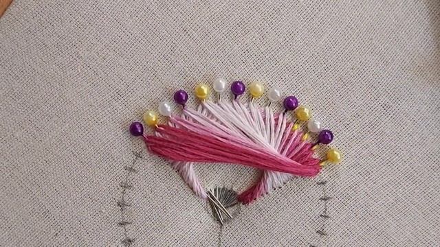 Beautiful flower design with pins|very easy flower design ideas смотреть онлайн