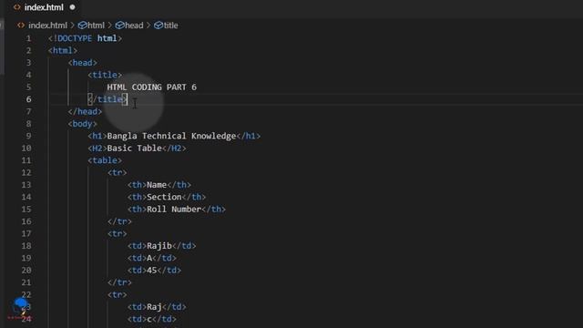 HTML CODING PART 6 | Create Table | BANGLA TUTORIAL смотреть онлайн
