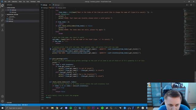 Inventory System - Python Program смотреть онлайн