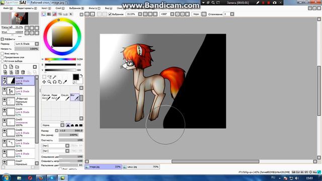 Рисунок пони в Paint Tool SAI.Часть четвертая. смотреть онлайн