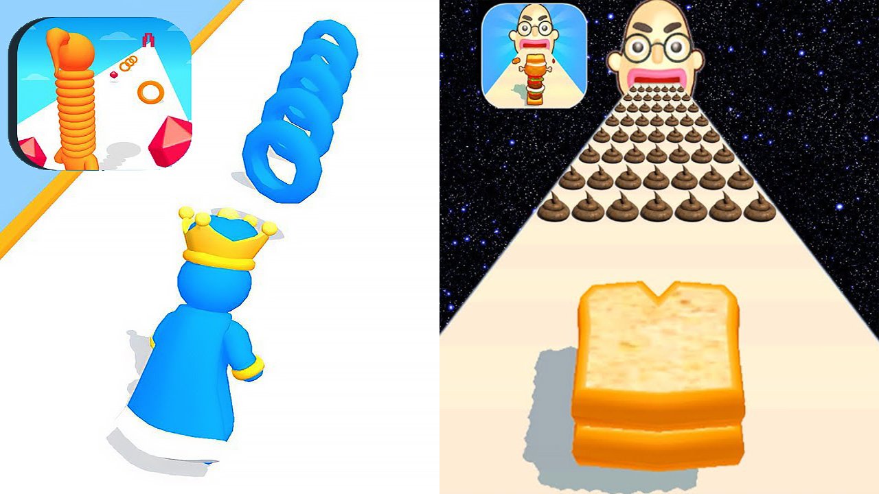 Мобильные игры Long Neck Run VS Sandwich Runner прохождение, геймплей и новые уровни для Android IOS
