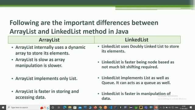 Difference Between ArrayList & LinkedList смотреть онлайн