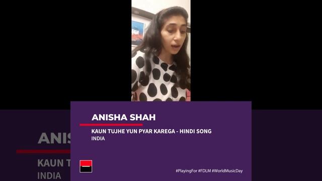 Anisha Shah - KAUN TUJHE YUN PYAR KAREGA - Hindi song – India смотреть онлайн