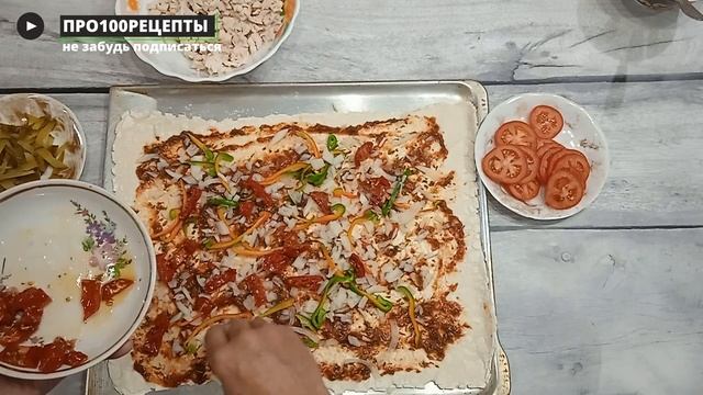 ПИЦЦА из дрожжевого теста съели даже бортики смотреть онлайн