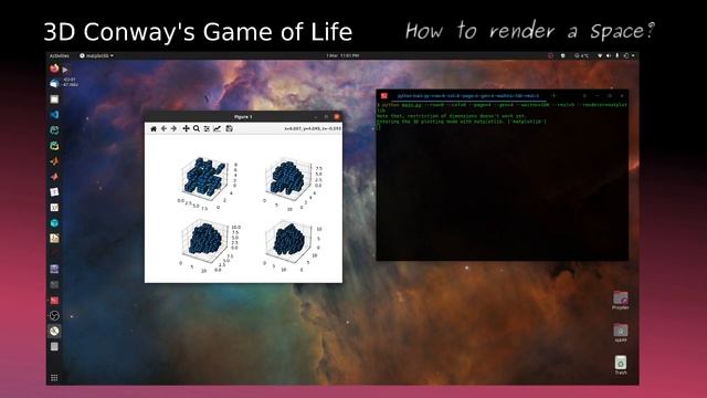 Conway's Game of Life 3D Simulation and API using Python, mayavi, and matplotlib смотреть онлайн