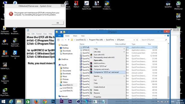 How To Fix QTCF.dll is missing from your computer issue in 10 seconds смотреть онлайн