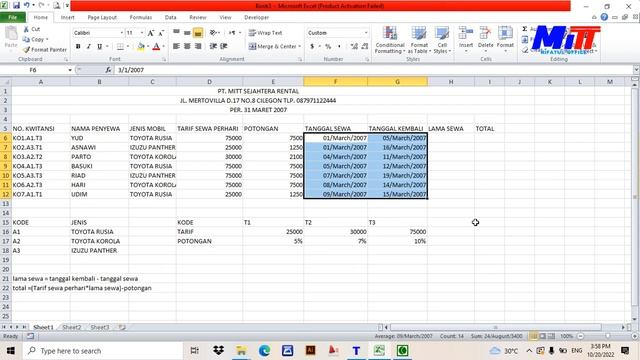 MITT CILEGON TUTORIAL MS. EXCEL MODUL 4 RIFATUL смотреть онлайн