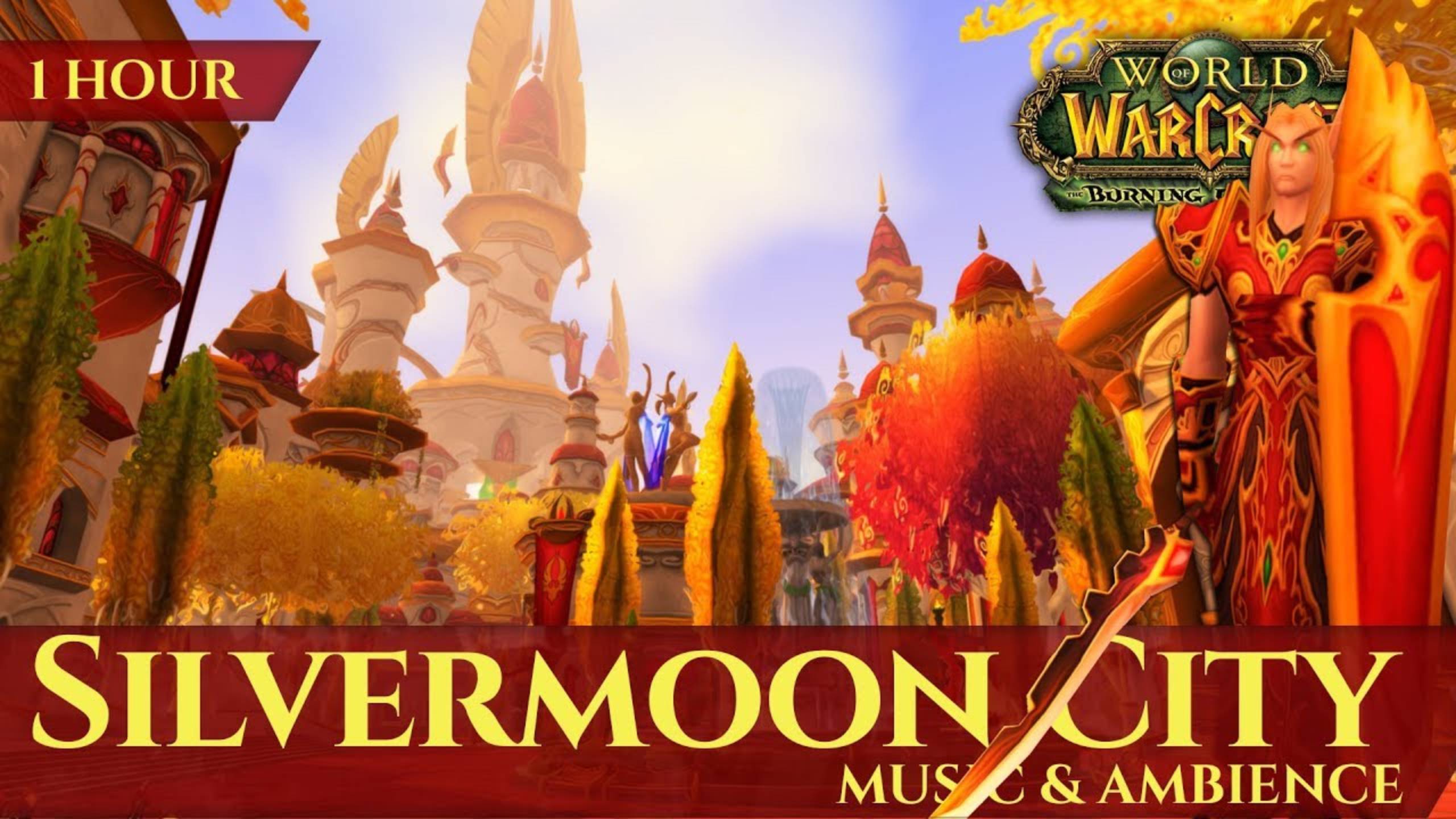 Silvermoon City - Music & Ambience (1 Hour, 4K, World Of Warcraft The Burning Crusade)