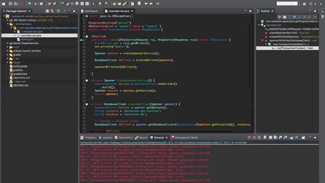 Basic Cloud Spanner Setup for a Java App Engine Project смотреть онлайн