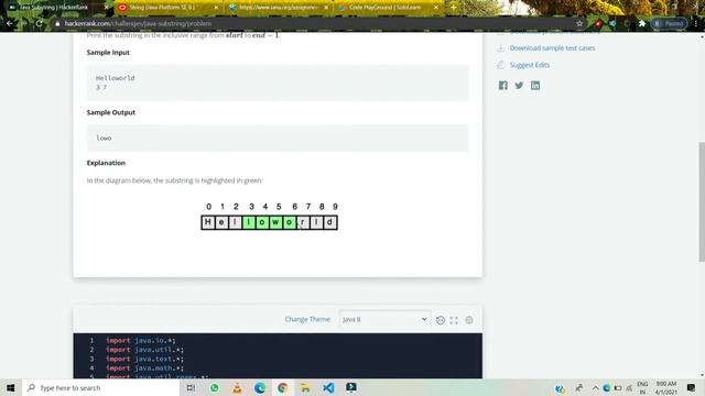#9 Hackerrank /Substring/Java Practice Set/Point of education/ смотреть онлайн