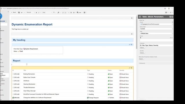 Polarion ALM - Tutorial - Enumeration page parameter to filter work items - Polarion Training #5 смотреть онлайн