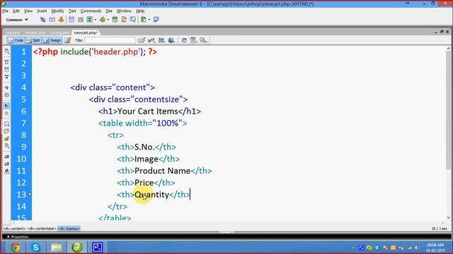 53 Cart Items Display And Delete смотреть онлайн