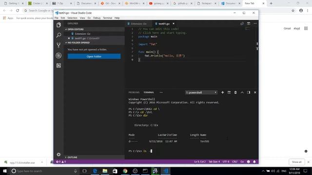 vscode + Golang intellisense 2018 09 10 23 52 48 смотреть онлайн