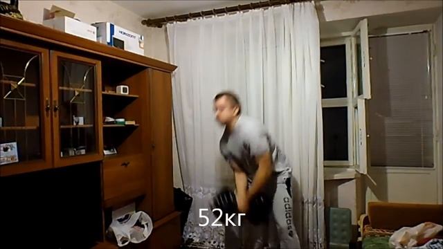 Тренировка с гантелью с толстым грифом. Training with fat handle dumbbell. смотреть онлайн