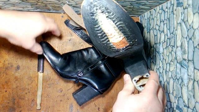 Ботинки Ecco частичный ремонт подошвы смотреть онлайн