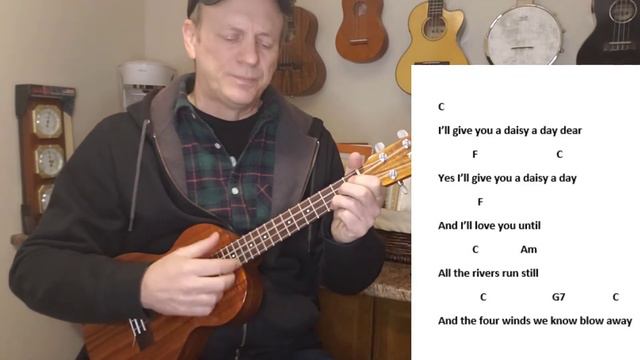 Daisy a Day - Beginner Ukulele Tutorial - Simple Strum! смотреть онлайн