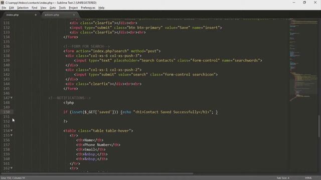 HOW TO CREATE SIMPLE CRUD APP IN PHP & MYSQL " CONTACTS APP " FROM SCRATCH SHOWING NOTIFICATIONS #7 смотреть онлайн