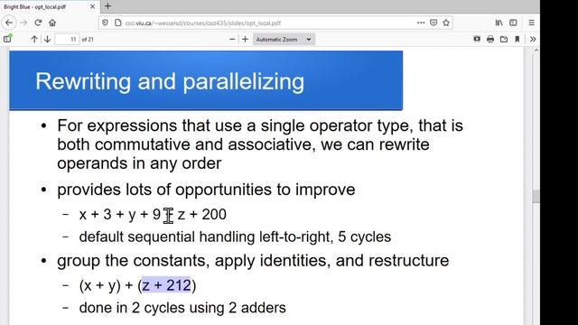 Local optimizations for code generation смотреть онлайн