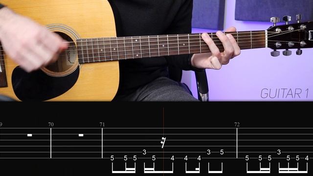 Radiohead - Paranoid Android (Guitar lesson with TAB) смотреть онлайн