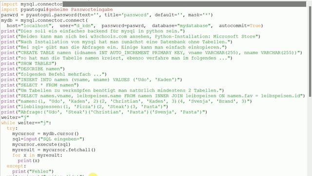 python mysql смотреть онлайн