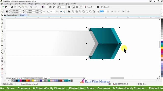 #346 | How to Make Ribbon Design in CorelDraw | Basic CorelDraw in Hindi смотреть онлайн