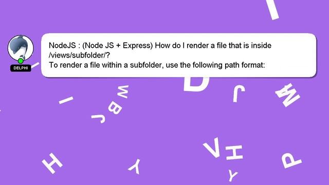 NodeJS : (Node JS + Express) How do I render a file that is inside /views/subfolder/? смотреть онлайн